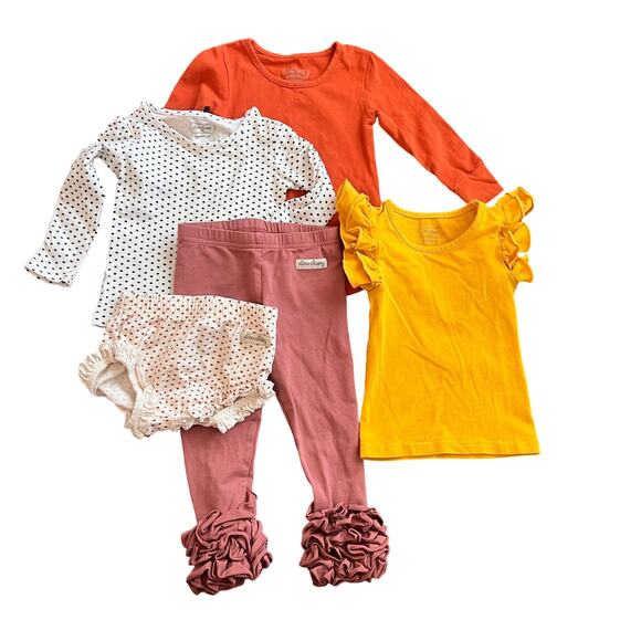 sew sassy Other - Sew Sassy Boutique Fall Bundle 18m Ruffle Leggings Layering Shirt Bloomers